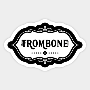 Trombone White Emblem Sticker